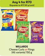 Willards Cheese Curls Or Flings (All Variants)-For Any 4 x 150g
