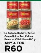 La Belinda Borlotti, Butter, Cannellini Or Red Kidney Beans Or Chick Peas 400g- For Any 4