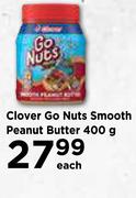Clover Go Nuts Smooth Peanut Butter-400g Each
