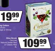 Olive Brook Carnival Natural Sweet Red Or Classic Red-3L Each