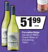 Porcupine Ridge Sauvignon Blanc, Chenin Blanc Or Chardonnay-750ml Each