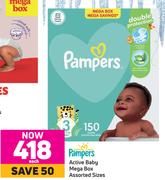 Pampers Active Baby Mega Box (Assorted Sizes)-Each