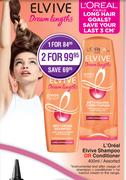 L'Oreal Elvive Shampoo Or Conditioner Assorted-400ml 