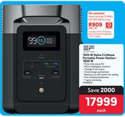 Eco Flow 1024W Delta 2 Lithium Portable Power Station 1800W-On Home Internet 10 MB/s Fup 200GB