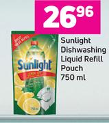 Sunlight Dishwashing Liquid Refill Pouch-750ml