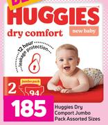 Huggies Dry Comfort Jumbo Pack Assorted Sizes