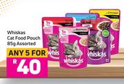 Whiskas Cat Food Pouch Assorted-For Any 5 x 85g