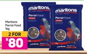 Marltons Parrot Food-For 2 x 1kg 