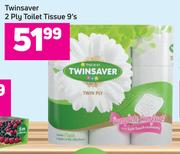Twinsaver 2 Ply Toilet Tissue-9's Pack