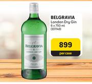 Belgravia London Dry Gin-6 x 750ml Per Case