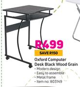 Oxford Computer Desk (Black Wood Grain)