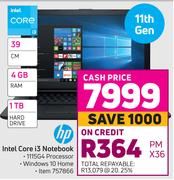 HP Intel Core i3 Notebook