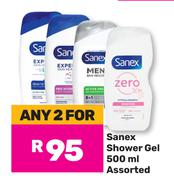 Sanex Shower Gel Assorted-For Any 2 x 500ml