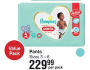 Pampers Pants Sizes 3-6 Value Pack-Per Pack