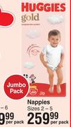 Huggies Gold Nappies Sizes 2-5 Jumbo Pack-Per Pack