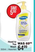 Purity Head To Toe Wash Assorted-500ml