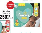 Pampers Nappies Sizes 1-6 Jumbo Pack-Per Pack
