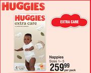 Huggies Extra Care Nappies Sizes 1-5-Per Pack