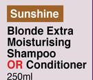 Creightons Sunshine Blonde Extra Moisturising Shampoo Or Conditioner-250ml Each