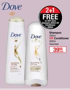 Dove Shampoo 250ml Or Conditioner 200ml Assorted-Each
