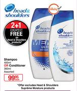 Head & Shoulders Shampoo 400ml Or Conditioner 360ml Assorted-Each