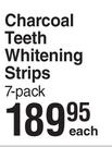 White Glo Charcoal Teeth Whitening Strips 7 Pack-Each