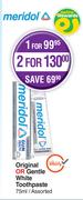 Meridol Original Or Gentle White Toothpaste Assorted-For 2 x 75ml