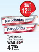 Parodontax Toothpaste Assorted-75ml Each
