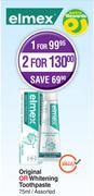 Elmex Original Or Whitening Toothpaste Assorted-For 2 x 75ml 