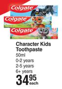 Colgate Character Kids Toothpaste-50ml Each