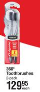 Colgate 360 Degree Toothbrushes 2 Pack-Each