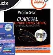White Glo Charcoal Teeth Whitening Strips 7 Pack-Each