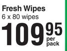 BabyThings Fresh Wipes-6 x 80 Wipes Per Pack