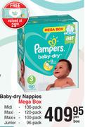 Pampers Baby Dry Nappies Mega Box-Per Box