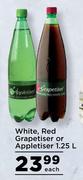 White, Red Grapetiser Or Appletiser-1.25L Each