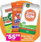 Nayla, Super Sun Or Iwisa Super Maize Meal-5Kg Each