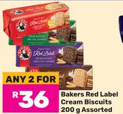 Bakers Red Label Cream Biscuits Assorted-For Any 2 x 200g