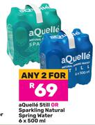 Aquelle Still Or Sparkling Natural Spring Water-For Any 2 x 6 x 500ml