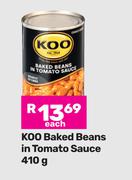 Koo Baked Beans In Tomato Sauce-410g Each