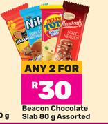 Beacon Chocolate Slabs Assorted-For Any 2 x 80g