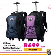 Volkano 22L Winner Trolley Backpack-Each