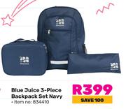 Blue Juice 3 Piece Backpack Set Navy