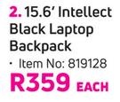 Targus 15.6' Intellect Black Laptop Backpack-Each