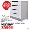 Maluti Mod 4 Drawer Unit(2 Tone Grey & White Or Plain White)-Each