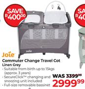 Joie Commuter Change Travel Cot (Linen Grey)