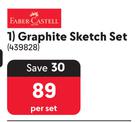 Faber Castell Graphite Sketch Set 439828-Per Set