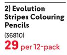 BIC Evolution Stripes Colouring Pencils 36810-Per 12-Pack