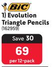 BIC Evolution Triangle Pencils 162959-Per 12-Pack