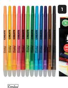 Croxley Create Retractable Wax Crayons 323474-Per 12-Pack