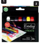 Croxley Jumbo Wax Crayons 309472-Per 9-Pack
